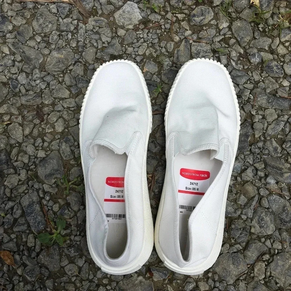 Veronica Beard Women Panelle Off White Slip-On Sneakers Size 8.5 NWT